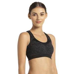 Women's High Support Halter Plaid Sports <b>Bras</b> for Yoga Running Breathable Nylon/Spandex Removable Cups Crew Neck <b>Plus</b> <b>Size</b> S-2XL - Product Image 1