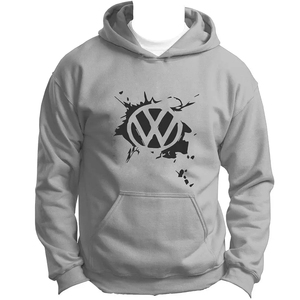 Sudadera con Capucha Personalizada con el Logotipo de VW, Diseño Gráfico Verde, Ropa Urbana Automotriz, para Entusiastas de Autos, Cultura Automotriz Alemana, Sudadera para Hombre - Product Image 3