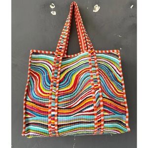 Handmade Cotton Block Print Shoulder <b>Bag</b>, Indian <b>Boho</b> Market Tote - Product Image 3