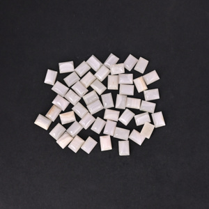 Agate rose naturelle en dentelle - Pierre précieuse en vrac - Cabochon rectangulaire à dos plat 9x5 mm pour la fabrication de bijoux |   Lot de 10 pièces - Product Image 2