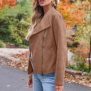 Chaqueta de Cuero para Mujer, Profesional, de Alta Calidad, con Logotipo Personalizado, Transpirable, de Manga Larga, Material de Cuero - Product Image 5