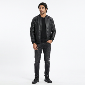 2026 <b>Winter</b> Custom Made Genuine Leather <b>Jacket</b> Vintage Style Breathable High Quality Direct Factory Supply Wholesale Price Men - Product Image 1