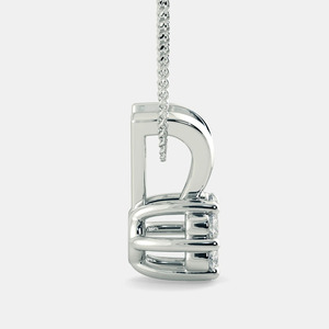 Collar con Colgante de Diamantes Cultivados en Laboratorio, Diseño Floral Redondo en Oro Blanco - Product Image 2