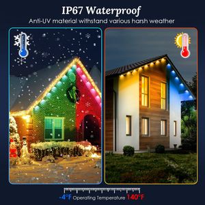 Luci Esterne Intelligenti Impermeabili IP67 Lunghezza 31 Metri con 72 Perline RGB per Uso Quotidiano Decorazione per Halloween Natale e Tutto l'Anno - Product Image 2