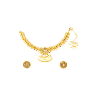 18K Gold Plated Zircon Coin Earring Set-Matte Semi Bridal Fashion Jewelry - Product Image 2