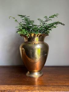 Vase à fleurs en laiton de style européen, décoration de table, pot à fleurs en métal, plantes artificielles, vases vintage faits à la main pour la maison - Product Image 5