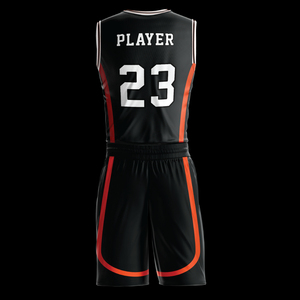 High Quality Heat-Transfer Printed Custom Men's Basketball Uniform <b>Sets</b> OEM Service Summer Sleeveless Anti-UV Moisture-Wicking - Product Image 3