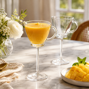 Verres à cocktail transparents en borosilicate faits à la main de 280 ml, sans plomb, coupe Martini, verres à margarita, verrerie de bar réutilisable en gros - Product Image 1