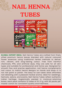 Tubos de Henna Temporal para Uñas |   Cono para Decoración de Uñas con Efecto Mancha Oscura |   Grado Cosmético |   Fabricante de Marca Privada en India - Product Image 4