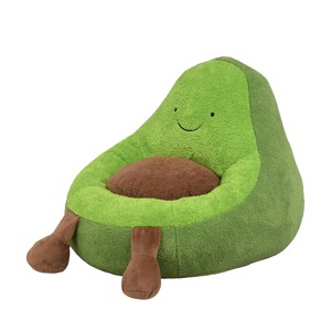 Sofá de Espuma para Niños, Relleno de Espuma Triturada, Tela de Terciopelo, Silla Tipo Puff con Diseño de Aguacate, 3 Años, Portátil, Convertible, Extensible - Product Image 2