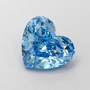 Diamant de laboratoire CVD bleu vif fantaisie, taille cœur modifiée, 1,59 carat, clarté VS1, polissage excellent, pierre précieuse de luxe premium - Product Image 1