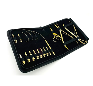 Kit d'outils pour extensions de cheveux Micro Link, métal plaqué or plasma, qualité supérieure, usage commercial, prix de gros - Product Image 1
