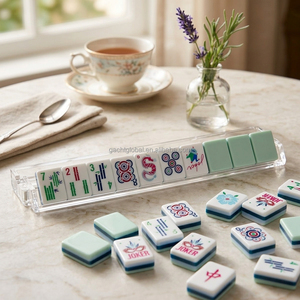 In Stock Luxury mint green 160 Acrylic American <b>Mahjong</b> Tiles Travel <b>mahjong</b> <b>Set</b> miss <b>mahjong</b> tiles fair <b>mahjong</b> tiles - Product Image 2