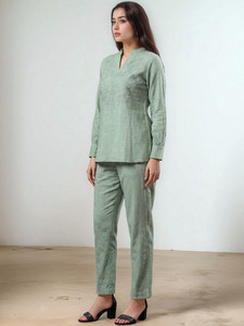 Fabricante Directo, Ropa de Dormir de Verano para Mujer de Alta Calidad, Bordada y Personalizada, Mangas Largas, Georgette Transpirable de Alta Calidad - Product Image 2