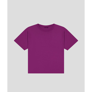 T-shirt Oversize Femme 100% Coton Haute Qualité, Grammage Lourd, Logo Personnalisé, Manches Courtes, Couleur Unie, Été - Product Image 1