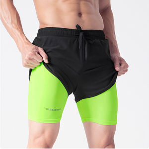 Pantalones Cortos Deportivos 2 en 1 de Poliéster de Secado Rápido, Pantalones Cortos de Compresión para Correr, Pantalones Cortos Deportivos Ajustados para Hombre, Ropa Deportiva - Product Image 3