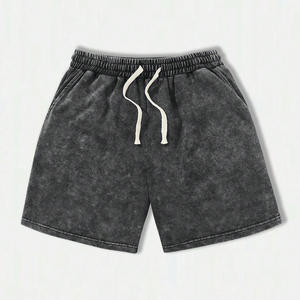 Pantalones Cortos Unisex Personalizados con Lavado Ácido Vintage, 100% Algodón, Cintura Elástica, Fabricante al por Mayor - Product Image 3