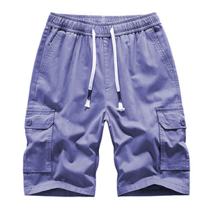 Shorts de voyage streetwear modernes pour l'extérieur avec plusieurs poches, coupe ample en coton respirant et coupe-vent pour l'été et la plage - Product Image 5
