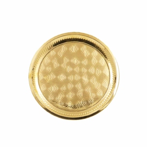 Plato de Comida Hecho a Mano de Cobre Puro, Bandeja Redonda con Relieve Vintage, Plato Decorativo Metálico Tipo Thali para Restaurante y Hotel - Product Image 1