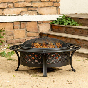 Brasero d'extérieur tendance pour jardin, brasero en métal pour barbecue, dernier design, brasero noir revêtu à prix de gros d'Inde 2025 - Product Image 1