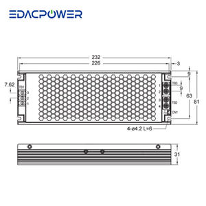 Alimentations industrielles EDAC POWER série EP1500C 24V 501,6W 20,9A, refroidies par air, fermées, efficacité de 92% à 95% pour l'industrie - Product Image 2