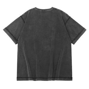 Camiseta de Lujo con Estampado Gráfico Lavado al Ácido, Manga Corta, Unisex, Apta para Fitness, 100% Algodón - Product Image 4