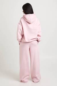 Women's <b>Pink</b> Oversized <b>Tracksuit</b> Set Women Casual Loungewear Hoodie And Wide Leg Joggers Two Piece Athleisure Clothing Outfit - Product Image 2
