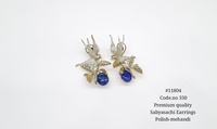 Boucles d'oreilles clous 11804 en forme d'oiseau, zircone cubique, pierre doublette, feuille de fruit, bijoux floraux pour femme, cadeau de fête