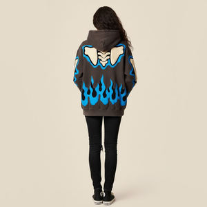 เสื้อฮู้ดพิมพ์ลายหัวกะโหลกแบบ DTF สำหรับผู้ชาย ขายส่ง เสื้อฮู้ดแขนยาวผ้าฝ้ายพรีเมียม สำหรับแฟชั่นสตรีทแวร์ลำลอง - Product Image 5