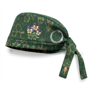 Bonnets chirurgicaux unisexes à nouer, de qualité supérieure, avec impression personnalisée, accessoires pour infirmières, chapeaux médicaux doublés de satin - Product Image 5
