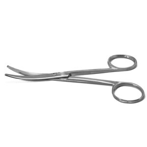 Tijeras de enucleación para instrumentos quirúrgicos, curvatura media y fuerte, puntas romas, fabricadas en Pakistán - Product Image 1