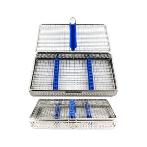 Boîte de rangement pour instruments dentaires en acier inoxydable de haute qualité, 10 pièces, micro-maille métallique, stérilisation, chirurgical, certifié CE, Java Sur - Product Image 6