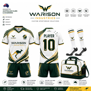 Wholesale Australian Football Uniform Kit With Football Jersey Short Sock And Bag Pack Unisex Soccer Uniform Set - Product Image 1