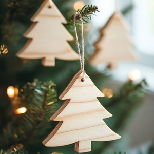 Handmade High Quality Designer Wooden Hanging Tree Ornament for Premium Christmas Tree and Stylish Interior Decoration - Product Image 1