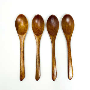 Wooden Spoons Set Natural Finish Minimalist Design Short Handle Durable Tea Spoon Utensils Spoons Handmade On Sale - Product Image 6