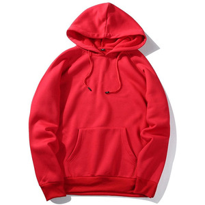 BRESCIA SPORTS – Sweat à capuche unisexe hiver-automne, couleurs personnalisables, en molleton de coton rouge, avec poche kangourou, respirant et séchage rapide - Product Image 1