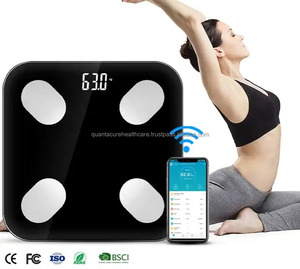 QC WH01 grand écran Lcd à dents bleues balance de salle de bain numérique balance de salle de bain de poids de graisse corporelle - Product Image 3