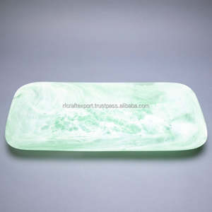 Bandeja de almacenamiento de astronauta creativa nórdica moderna, adornos decorativos de resina de remolino amarillo, madera para sala de estar, regalos de navidad - Product Image 3