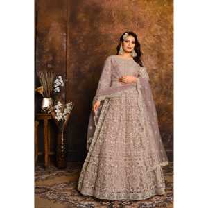 Robe de mariée de créateur, robe de soirée avec bas et dupatta - Product Image 2