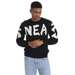 Men's Pullover Sweater 100% Cotton Jacquard <b>Pattern</b> Winter Crew Neck Anti Shrink Breathable Quick Dry Casual Knitwear Custom - Product Image 4