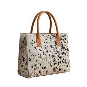 Bolso Tote de Cuero Genuino con Pelo para Mujer, Diseño de Lujo, con Cremallera y Cierre Abierto, para Verano y Otoño, LHTB-0103 - Product Image 1