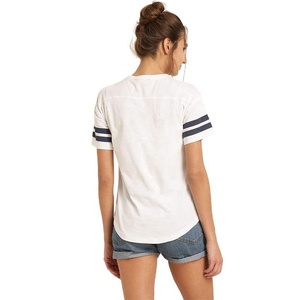 T-shirt décontracté à manches courtes et col rond pour femme, 100 % coton jersey, écologique, respirant, anti-boulochage, séchage rapide, été, 280g - Product Image 3