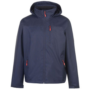 Veste coupe-vent à capuche bleu marine pour homme avec fermeture éclair, vêtement décontracté pour l'extérieur, coupe régulière, en polyester, pour le voyage et le camping - Product Image 4