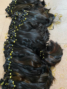 Extensions de cheveux humains vierges vietnamiens de Hanoï, prix d'usine, en vrac, toutes les couleurs compatibles, emballage inclus - Product Image 2