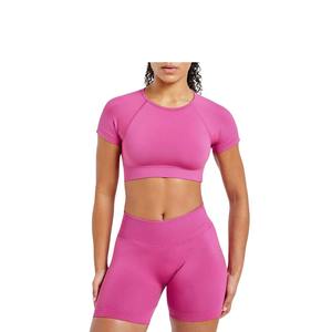 Conjunto de Yoga de 2 Piezas para Mujer, Color Sólido, Personalizable con Logotipo, Bra Deportivo y Shorts con Efecto Push-Up, Spandex/Poliéster Transpirable, Venta al Por Mayor - Product Image 5