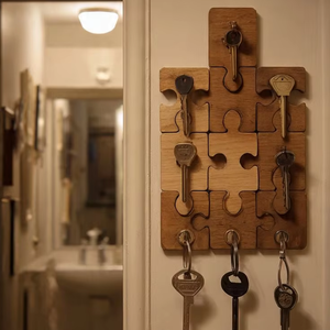 Décoration murale en bois naturel au design classique pour la maison et le salon - Product Image 1