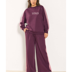 Conjunto Deportivo Personalizado Transpirable para Entrenamiento de Fútbol, Sudadera de Algodón de Secado Rápido con Cuello Redondo y Estampado en Relieve, Conjunto para Correr para Niñas - Product Image 1