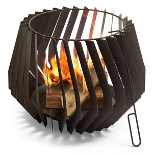 Braseros Modernos de Metal con Acabado Artesanal de la India, Brasero de Gas Natural Portátil para Calefacción de Jardín al Aire Libre, Decoración de Terraza - Product Image 1