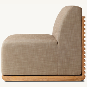 โซฟาเดี่ยวทำจากไม้สัก ดีไซน์เรียบง่ายทันสมัย พร้อมโฟมนุ่ม ทนทาน นั่งสบายเหมาะสำหรับการใช้งานในบ้าน - Product Image 2