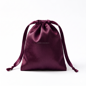 Sacs à poussière en satin réutilisables personnalisés couleur bordeaux avec cordon de serrage, couleurs et tailles personnalisées, tissu doux, emballage cadeau pour bijoux - Product Image 2